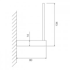 Fima Carlo Frattini Accessori Держатель для т/б., дополнительный, подвесной, цвет: чёрный матовый