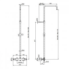 FIMA|Carlo Frattini Wellness Смеситель для душа внешнего монтажа, с душевой стойкой, цвет хром