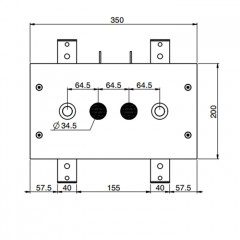 FIMA|Carlo Frattini Wellness Верхний модуль Modular 350х200 мм., встраиваемый в потолок, Bluetooth, LED подсветка-хромотерапия с 8 цветами, цвет хром