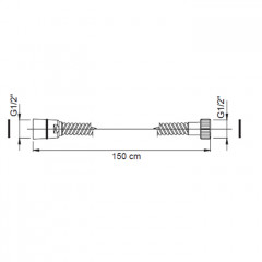 FIMA|Carlo Frattini Wellness Шланг для душа 1500 мм., металлический, цвет золото