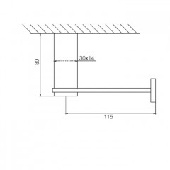 Fima Carlo Frattini Quadra Держатель туалетной бумаги, цвет: чёрный матовый