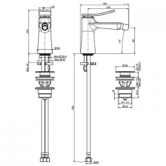 Fima Carlo Frattini Flo Смеситель для биде, на 1 отв., без донного клапана, цвет: хром