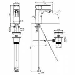 FIMA|Carlo Frattini Mast Смеситель для биде, с донным клапаном, цвет белый матовый