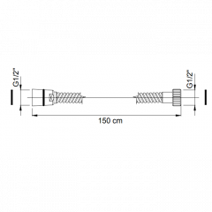 FIMA|Carlo Frattini Wellness Шланг для душа 1500 мм., металлический, цвет хром
