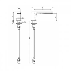FIMA|Carlo Frattini Fit Излив для монтажа на борт ванны 165мм, цвет: белый матовый