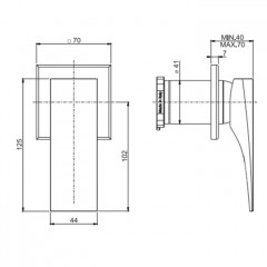 Fima Carlo Frattini Zeta Смеситель для душа, встраиваемый, цвет: чёрный матовый