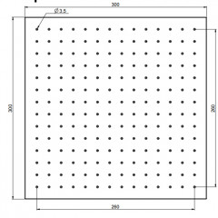 FIMA|Carlo Frattini Wellness Верхний душ из латуни 300х300 мм., квадратный, цвет хром