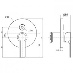 Fima Carlo Frattini Mast Смеситель для душа, встраиваемый, с переключателем на 2 потока, цвет: золото