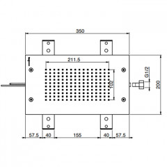 FIMA|Carlo Frattini Wellness Верхний душ Modular 350х200 мм., встраиваемый в потолок, LED подсветка для хромотерапии с 8 цветами, цвет хром
