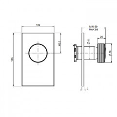 Fima Carlo Frattini Texture Collection Смеситель для душа, встраиваемый, цвет: чёрный матовый