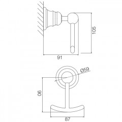 FIMA|Carlo Frattini Victory Крючок двойной, цвет хром