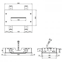Fima Carlo Frattini Soffioni Верхний душ 35х20см., потолочный, цвет: чёрный матовый