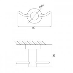 FIMA|Carlo Frattini Rotola Крючок двойной, цвет хром