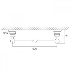 FIMA|Carlo Frattini Victory Полотенцедержатель 600 мм., цвет хром