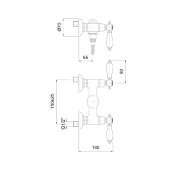 FIMA|Carlo Frattini Herend Смеситель для душа внешнего монтажа, цвет хром