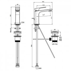 Fima Carlo Frattini Fit Смеситель для раковины, напольный, цвет: хром