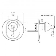 FIMA|Carlo Frattini Elizabeth Смеситель для душа, встроенный, внешняя часть, цвет хром