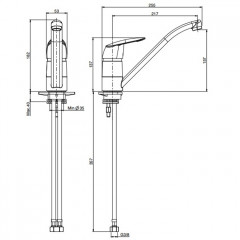 FIMA|Carlo Frattini Kitchen Смеситель для кухни, вращающийся излив, цвет хром