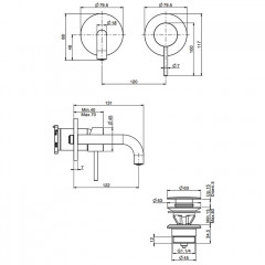 Fima Carlo Frattini Spillo Up Cмеситель для раковины, встраиваемый, излив: см., цвет: золото