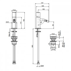 FIMA|Carlo Frattini So Смеситель для биде, без ручки, с донным клапаном click-clack, цвет хром