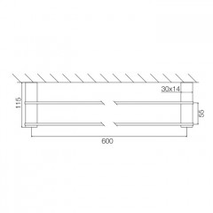 FIMA|Carlo Frattini Quadra Полотенцедержатель 400 мм., двойной, цвет хром