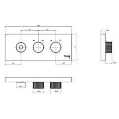 Fima Carlo Frattini Switch ON Смеситель для душа, встраиваемый, с переключателем на 2 выхода, цвет: чёрный матовый