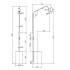 Fima Carlo Frattini Outdoor Душевая колонна "freestanding" MARMOREA, цвет: нержавеющая сталь/Marquina