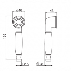 FIMA|Carlo Frattini Wellness Ручной душ из латуни, цвет золото