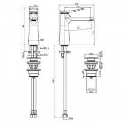 Fima Carlo Frattini Flo Смеситель на раковину, на 1 отв., цвет: чёрный матовый
