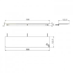 FIMA|Carlo Frattini SWITCH Полка 500 мм., черный мрамор