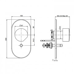 Fima Carlo Frattini So Смеситель для душа, встраиваемый, с переключателем на 2 источника, цвет: хром
