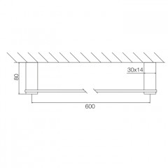 Fima Carlo Frattini Accessori Полотенцедержатель 60см., подвесной, цвет: чёрный матовый