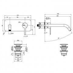 Fima Carlo Frattini Snap Cмеситель для раковины, встраиваемый, цвет: чёрный матовый