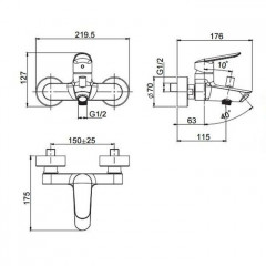 FIMA|Carlo Frattini Spot Смеситель для ванны внешнего монтажа, цвет хром