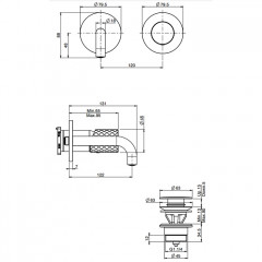 Fima Carlo Frattini Spillo Tech Cмеситель для раковины, встраиваемый, излив: 12.2см., цвет: чёрный матовый