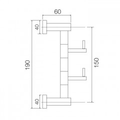 Fima Carlo Frattini Accessori Крючок двойной, подвесной, цвет: золото