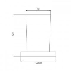 Fima Carlo Frattini Accessori Стакан, стекляный, подвесной, цвет: хром