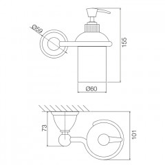 Fima Carlo Frattini Accessori Дозатор для жидкого мыла, подвесной, цвет: золото