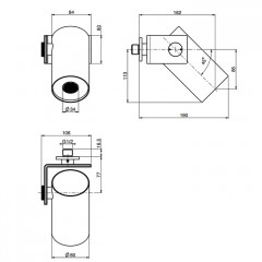 Fima Carlo Frattini Soffioni Верхний душ 8см., настенный, цвет: чёрный матовый