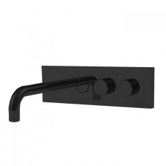 Fima Carlo Frattini Switch ON Смеситель для раковины, встраиваемый, излив: 15.7см., c кнопкой on/off, цвет: чёрный матовый