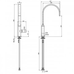 FIMA|Carlo Frattini Kitchen Смеситель (Nomos) для кухни, вращающийся излив, цвет хром