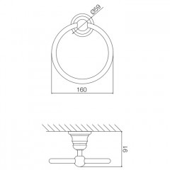 FIMA|Carlo Frattini Victory Полотенцедержатель кольцо, цвет хром