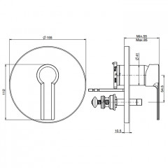 Fima Carlo Frattini Mast Смеситель для душа, встраиваемый, с переключателем на 2 потока, цвет: золото