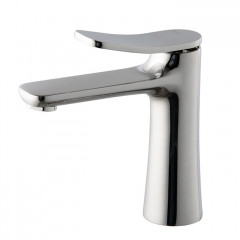 Fima Carlo Frattini, Bathroom Flo' Смеситель для раковины, 1 отв., высота, мм-168, вынос 120 мм, донный клапан, тип подводки-гибкая, цвет-хром