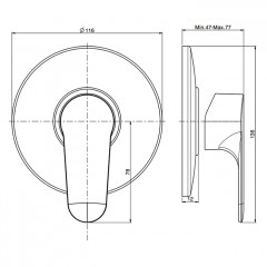 Fima Carlo Frattini Serie 22 Смеситель для душа, встраиваемый, цвет: хром
