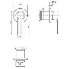 Fima Carlo Frattini Mast Смеситель для душа, встраиваемый, цвет: чёрный матовый