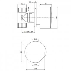 Fima Carlo Frattini So Смеситель для раковины, встраиваемый, цвет: чёрный матовый