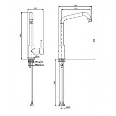 FIMA|Carlo Frattini Kitchen Смеситель (Spillo Up) для кухни, вращающийся излив, цвет хром