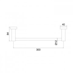 FIMA|Carlo Frattini Rotola Полотенцедержатель 300 мм., цвет брашированный черный хром