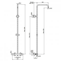 Fima Carlo Frattini Colonne doccia Смеситель для душа, термостатический, с душевой стойкой, цвет: хром